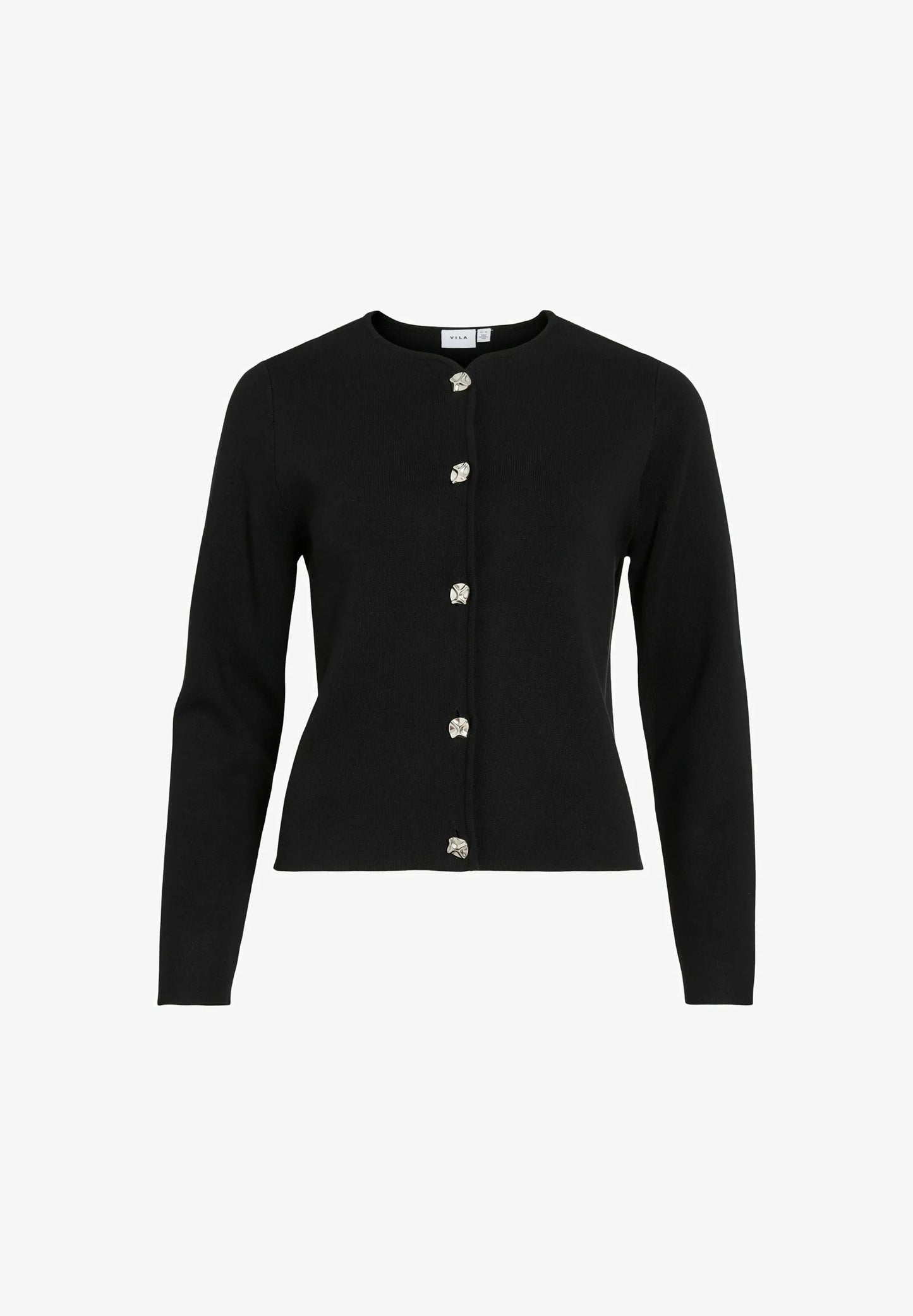 VISWAY O-NECK L/S BUTTON KNIT CARDIGAN