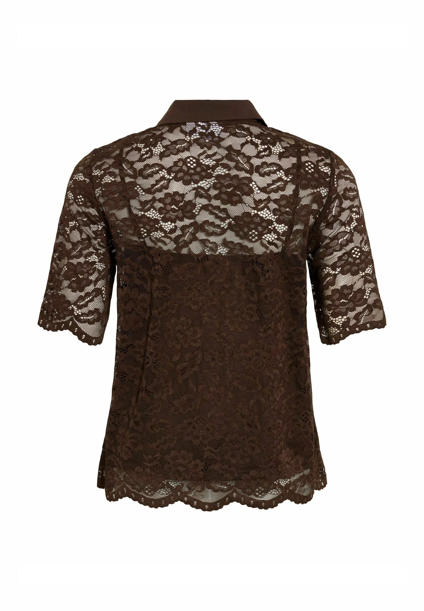 VISTACIA COLLAR 2/4 LACE TOP/BFS