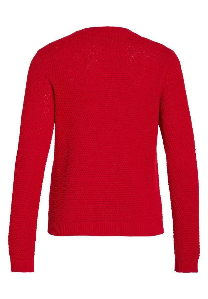 VIDALO O-NECK L/S KNIT TOP/SU - NOOS