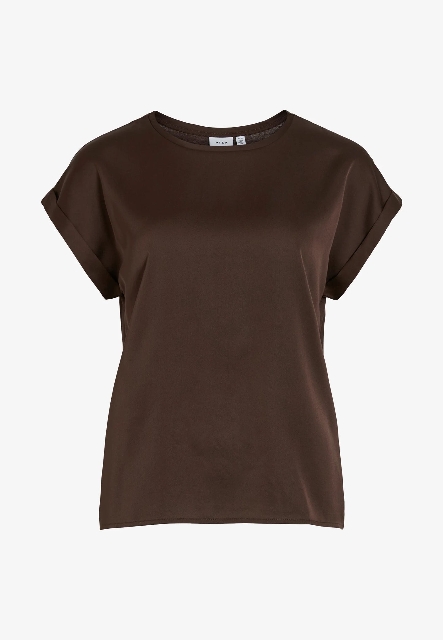 VIELLETTE S/S SATIN TOP/SU - NOOS