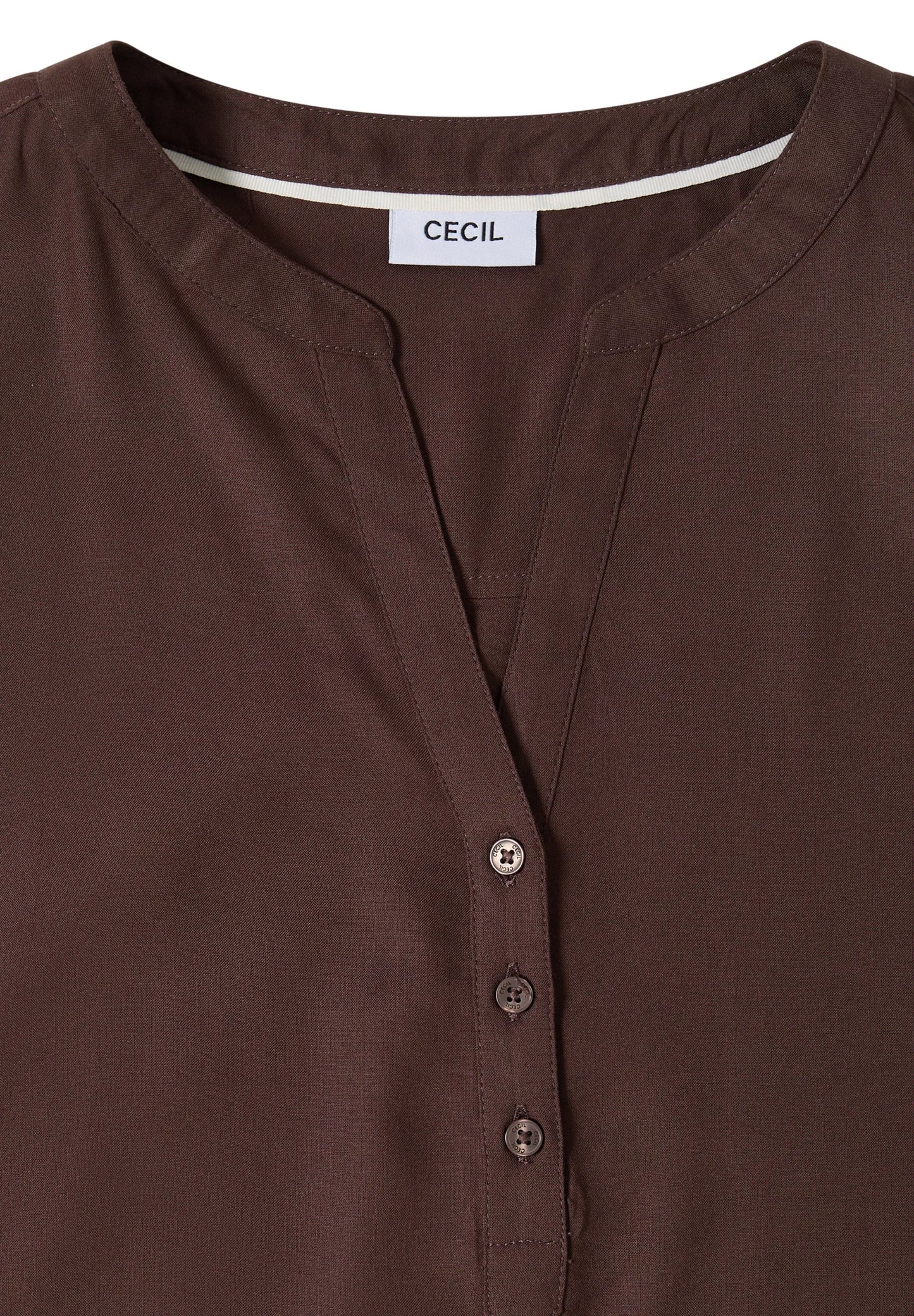 NOS Solid Splitneck Blouse