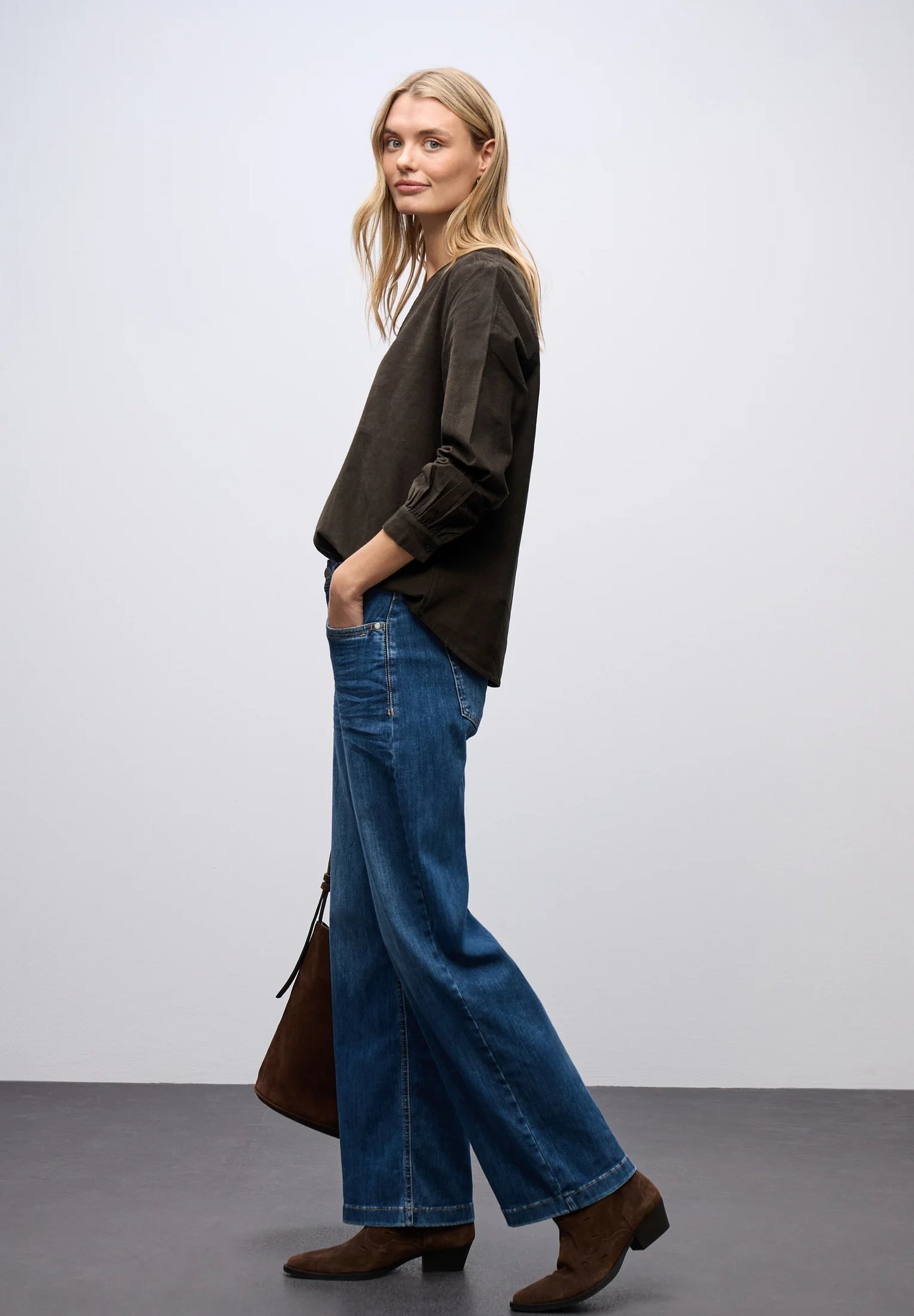 Corduroy tunic blouse UNI