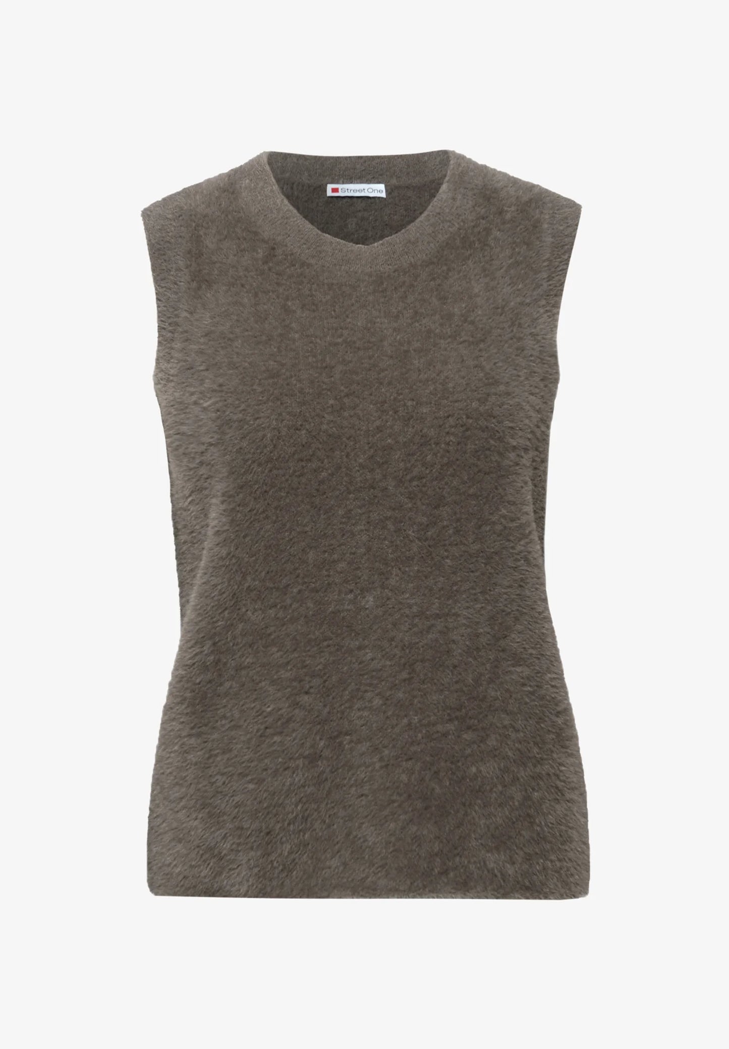 LTD QR_ fluffy sleeveless swea