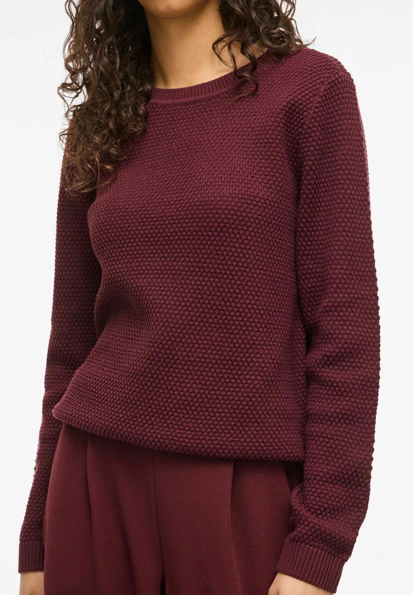 VIDALO O-NECK L/S KNIT TOP/SU - NOOS