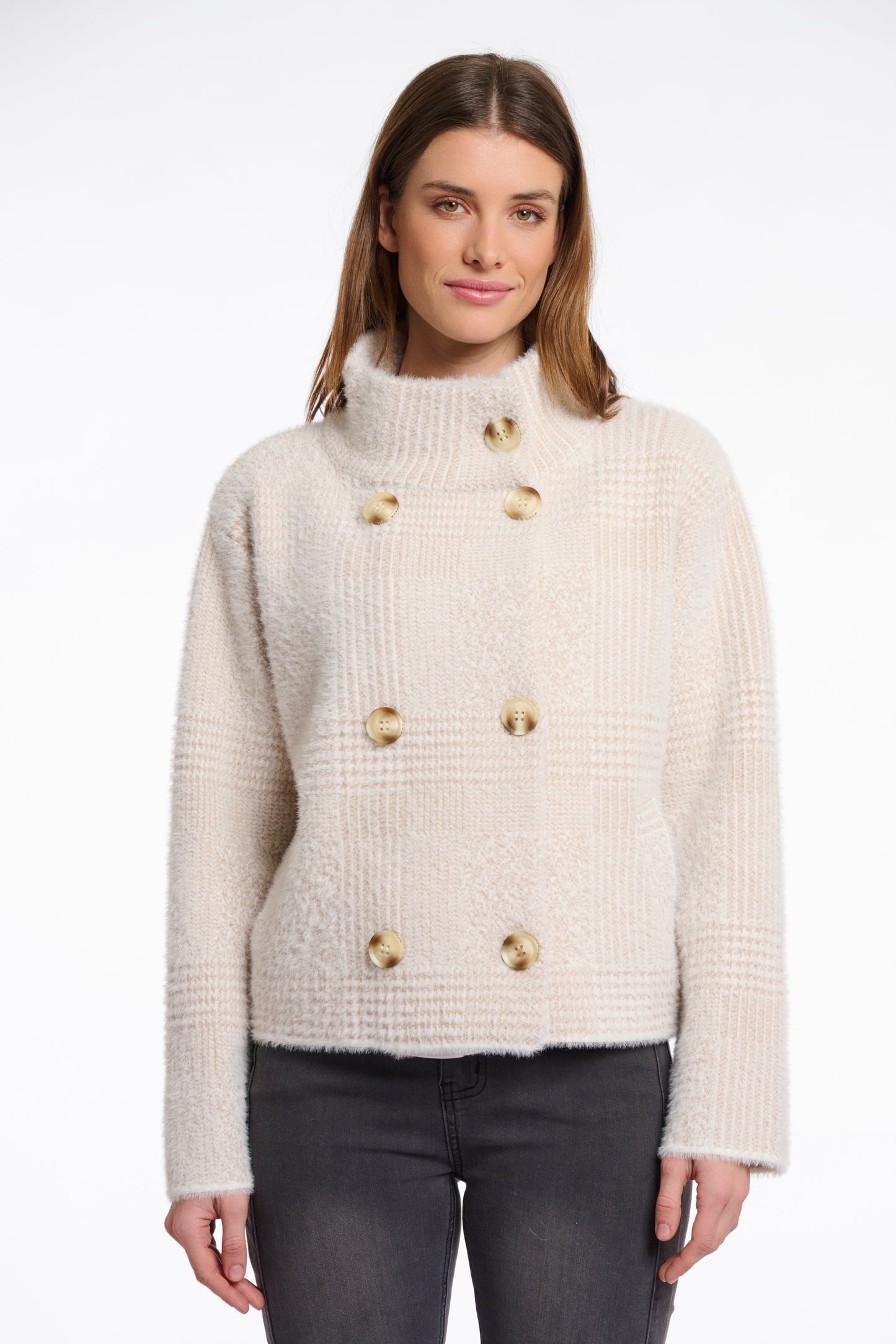 Short double breasted jacket