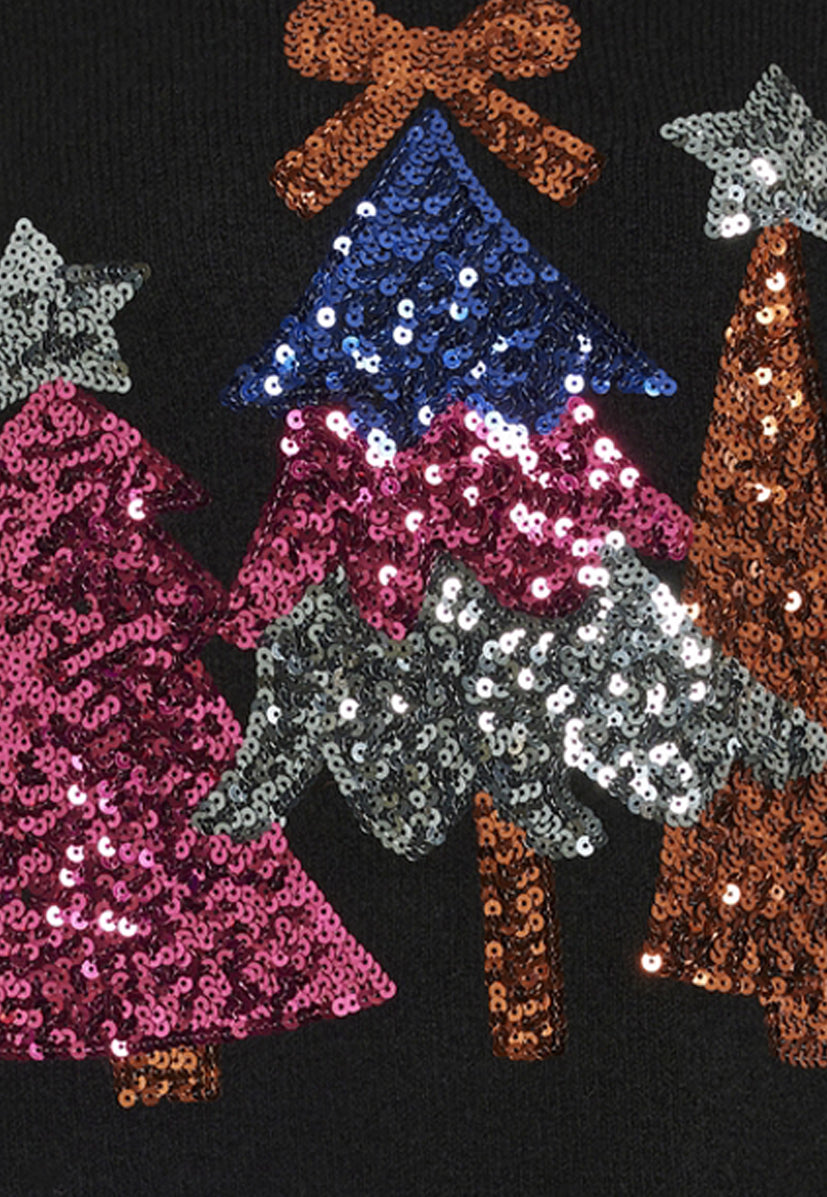 VIHOLLY L/S O-NECK CHRISTMAS KNIT TOP