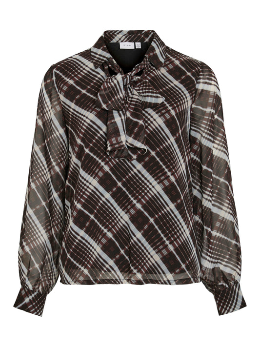 VIDALIANA KIKA V-NECK L/S BOWTIE TOP