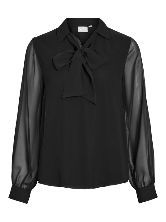 VIDALIANA KIKA V-NECK L/S BOWTIE TOP