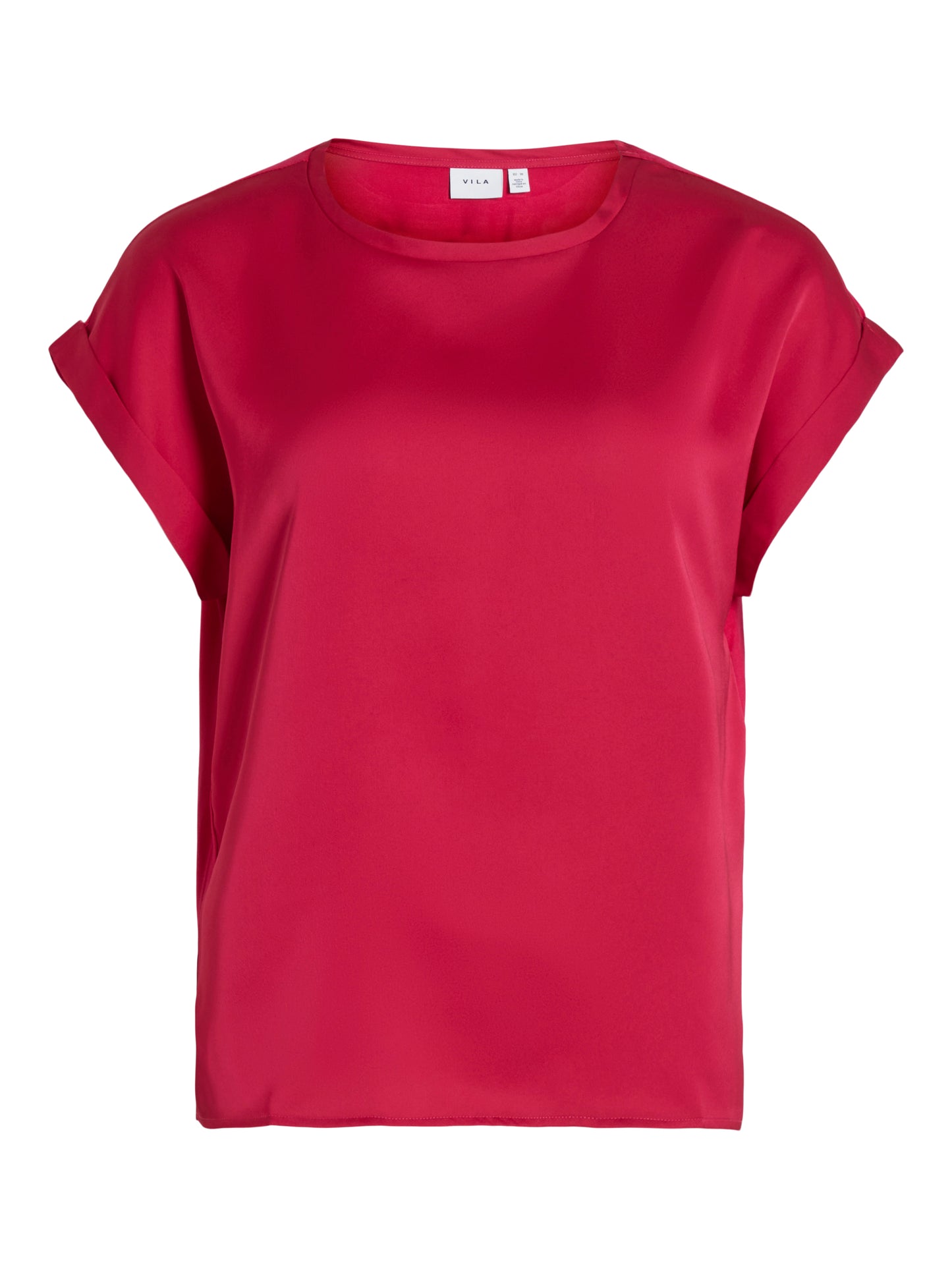 VIELLETTE S/S SATIN TOP/SU - NOOS