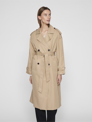 VIADDISON L/S LONG TRENCHCOAT - NOOS
