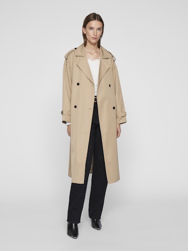 VIADDISON L/S LONG TRENCHCOAT - NOOS