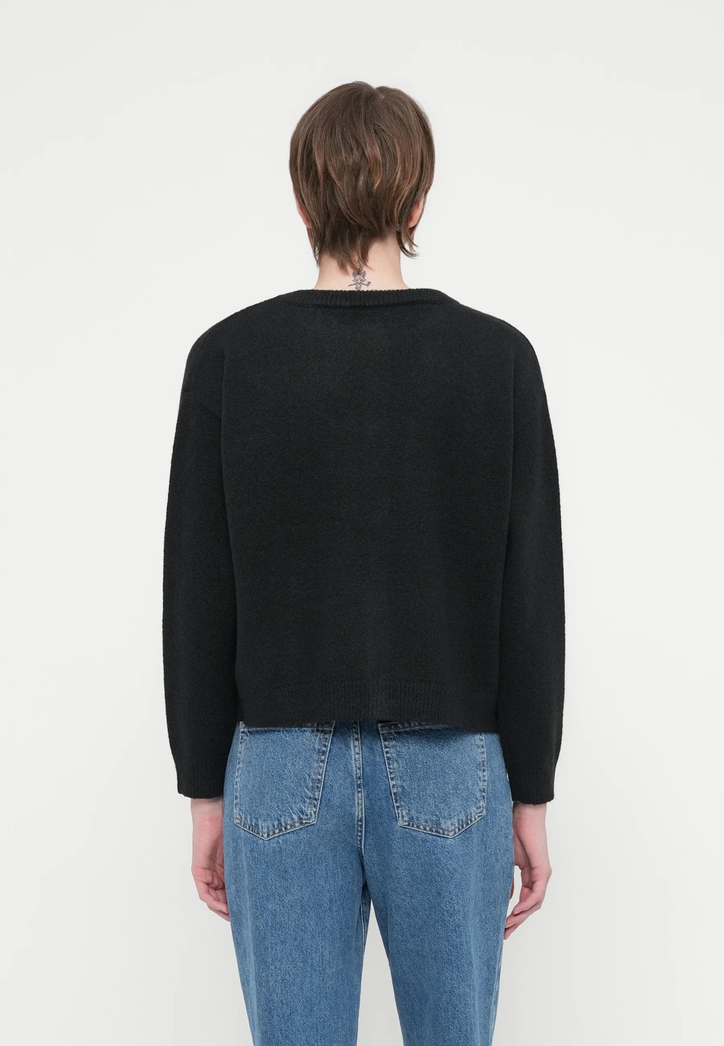 VIBRIANNA O-NECK L/S BOW KNIT CARDIGAN