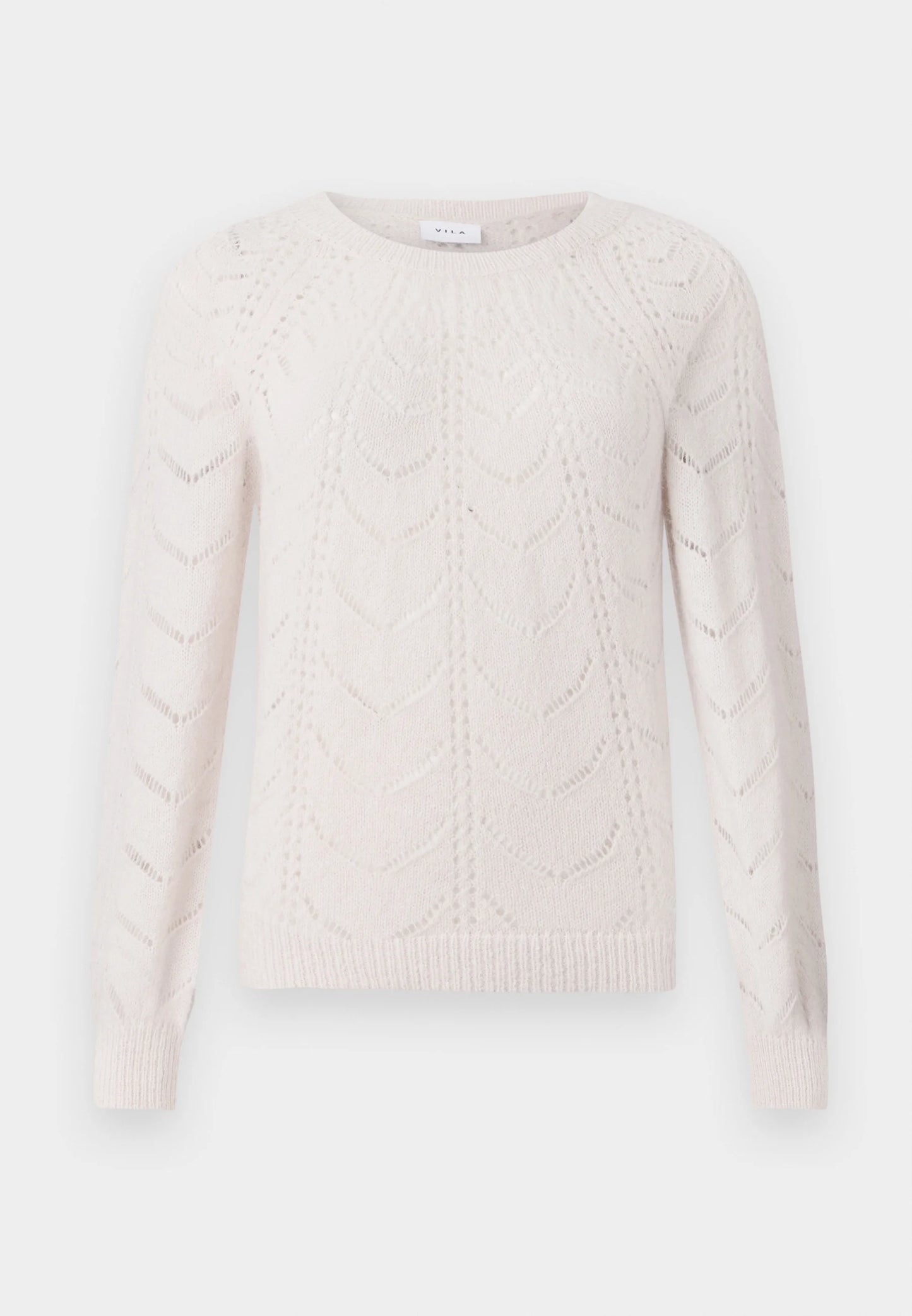 VITULI O-NECK L/S DETAIL KNIT TOP/PB