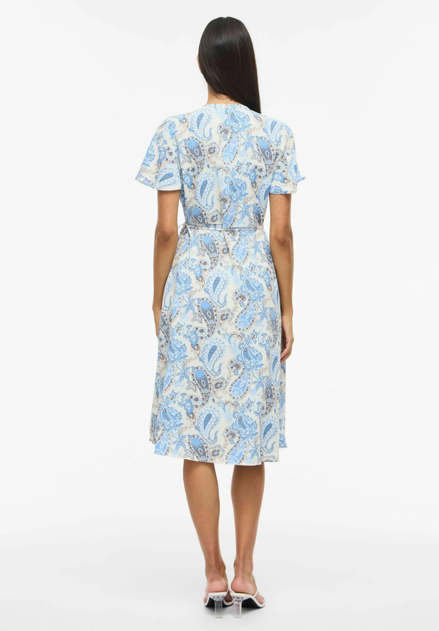 VILOVIE S/S WRAP MIDI DRESS/SU - NOOS