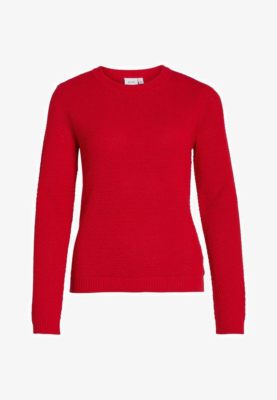 VIDALO O-NECK L/S KNIT TOP/SU - NOOS