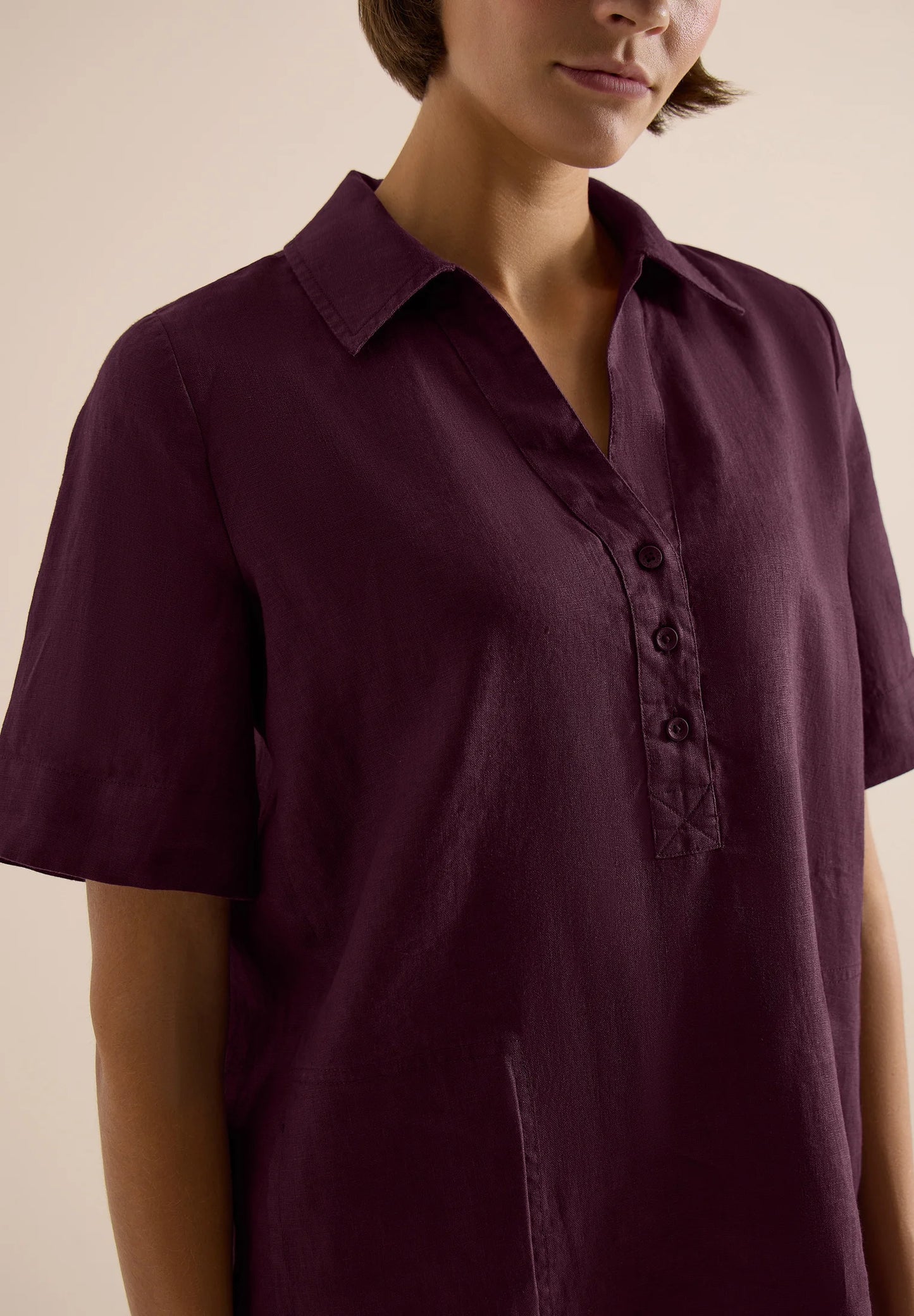 Linen Solid Dress