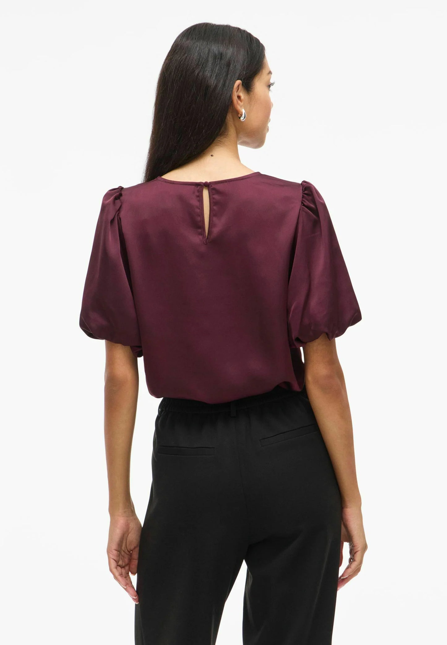 VIELLETTE 2/4 SATIN PUFF TOP - NOOS
