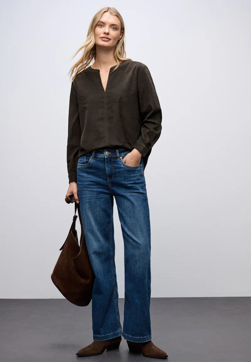 Corduroy tunic blouse UNI