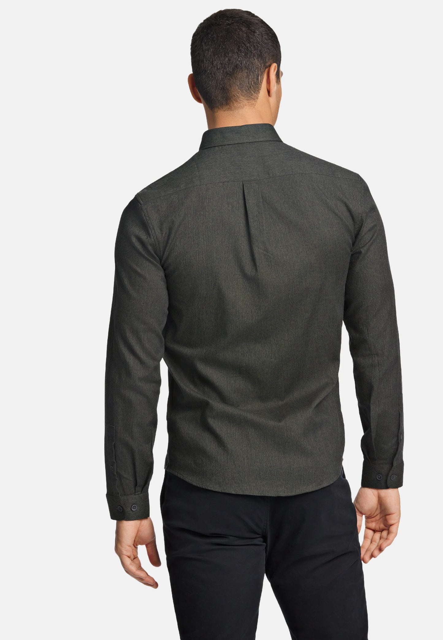 Mouliné stretch shirt L/S