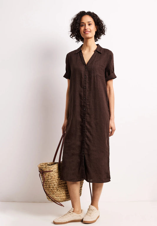 SOL_shirt collar Dress_solid