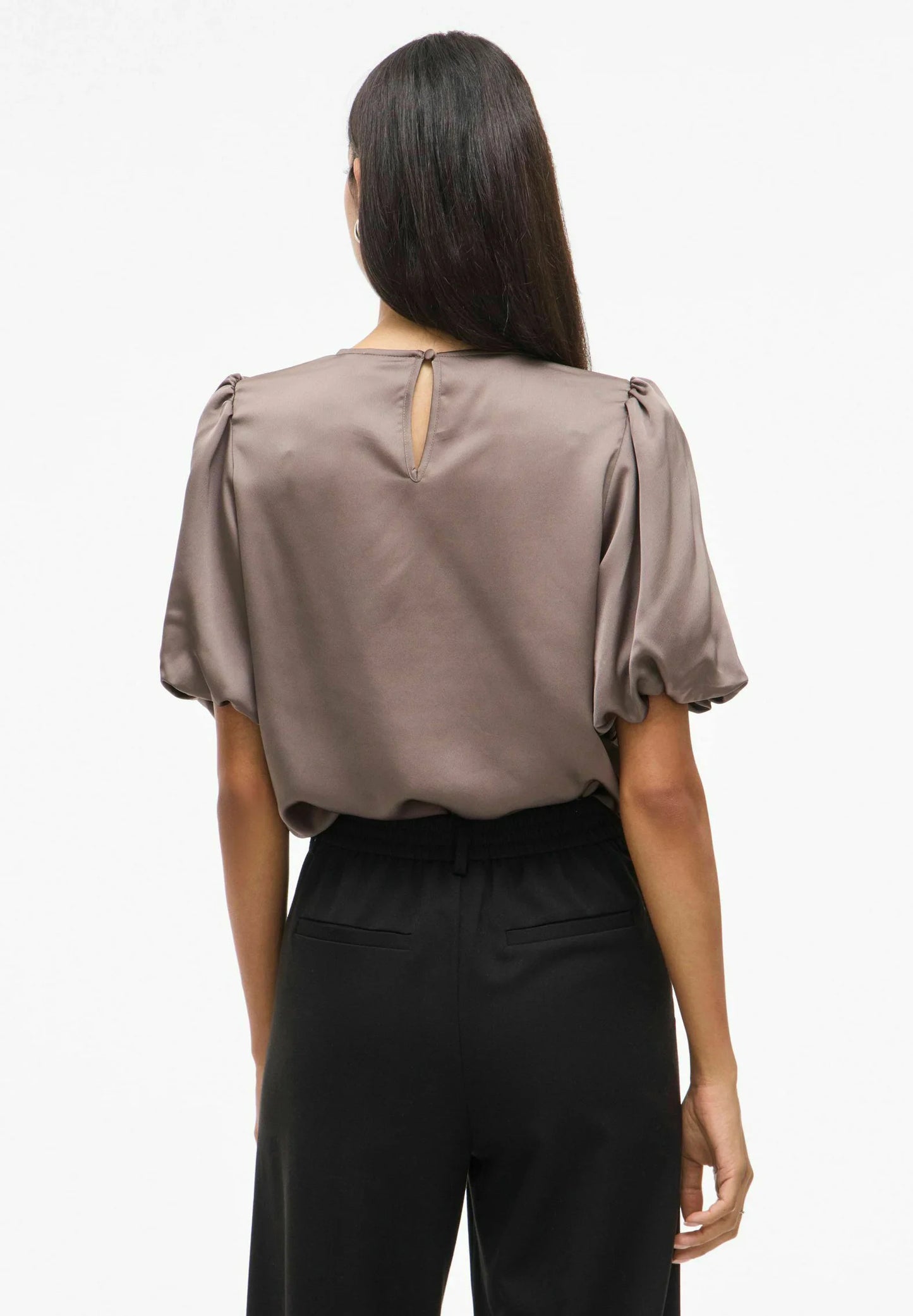 VIELLETTE 2/4 SATIN PUFF TOP - NOOS
