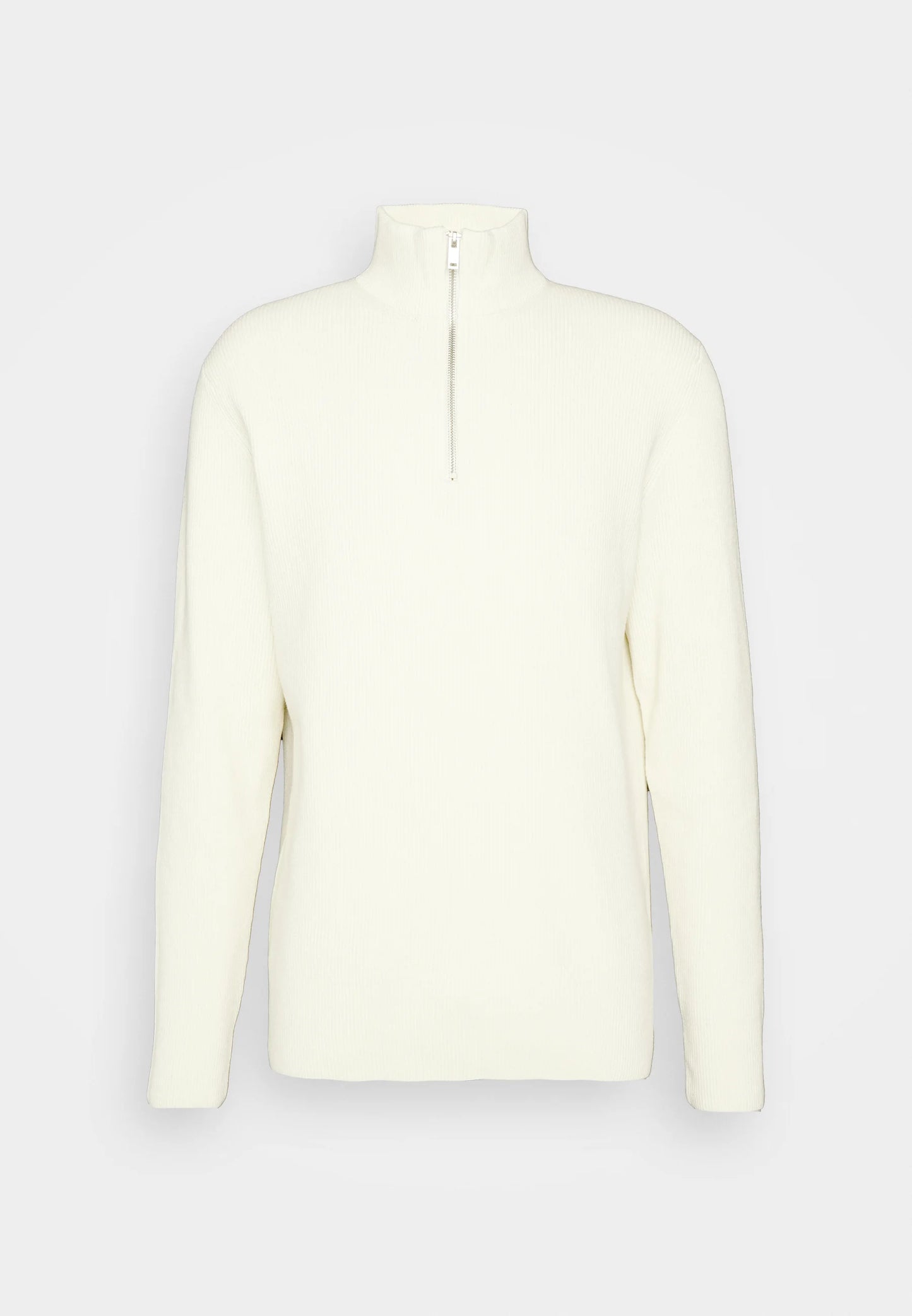 Half zip rib knit