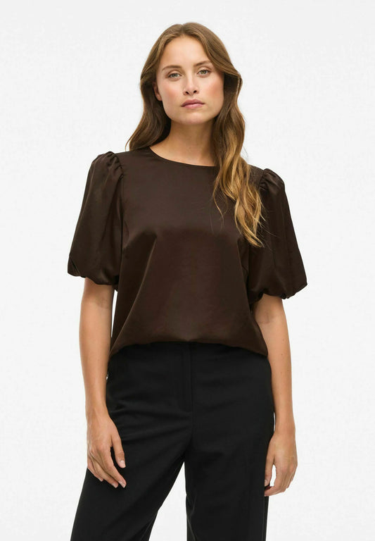 VIELLETTE 2/4 SATIN PUFF TOP - NOOS