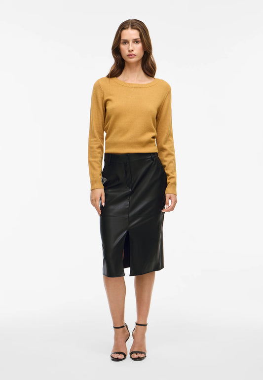 VIDAGMAR HW MIDI COATED SKIRT - NOOS