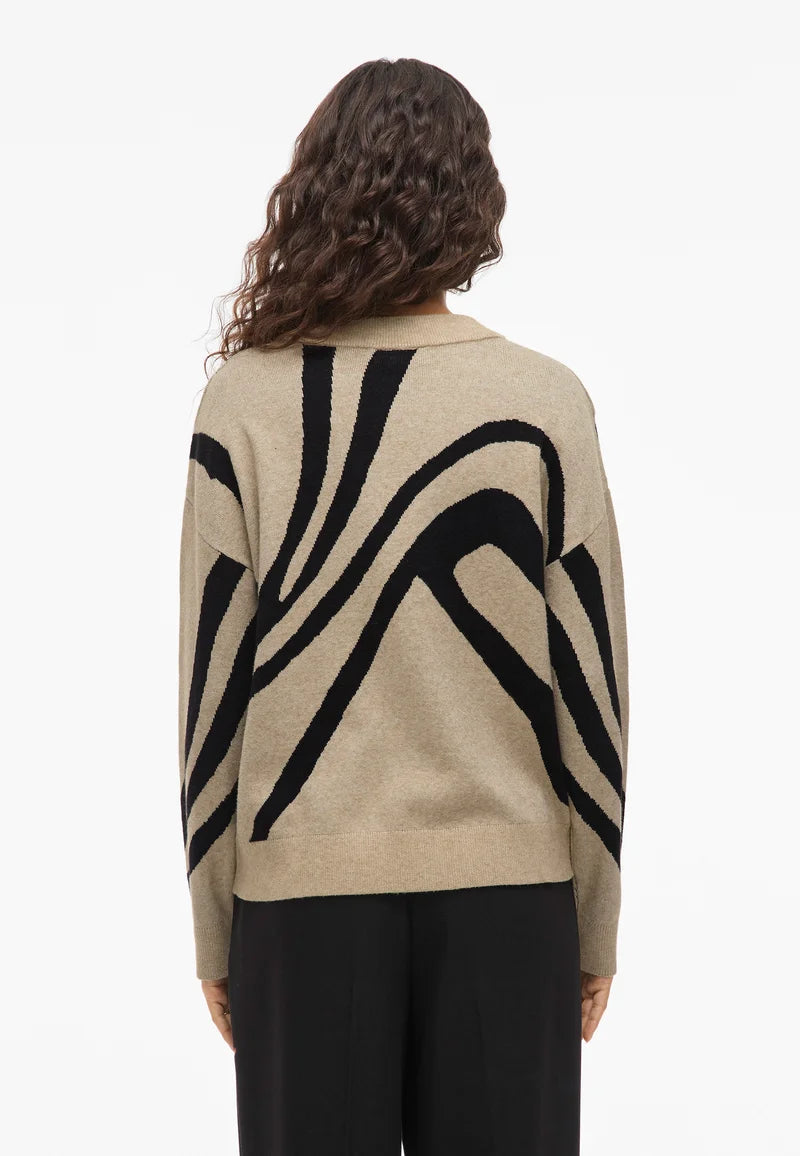 VITIF JACQUARD L/S KNIT TOP - NOOS