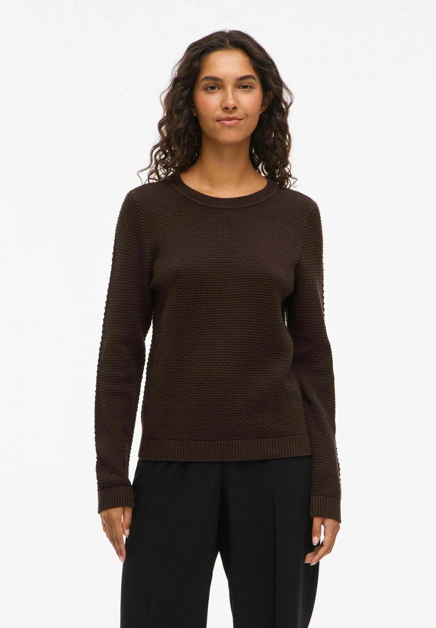 VIDALO O-NECK L/S KNIT TOP/SU - NOOS