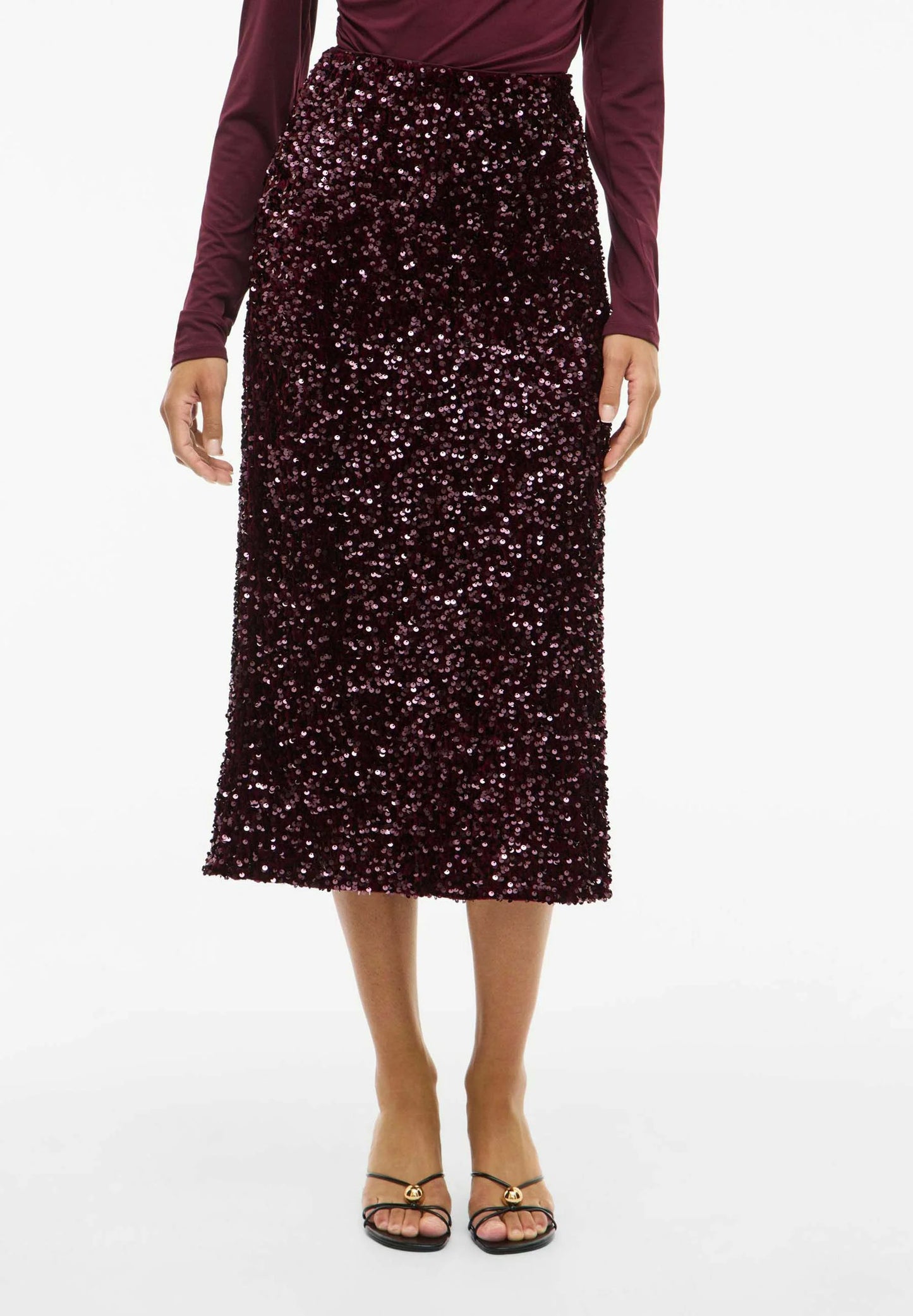VIFAITH HW MIDI SEQUIN SKIRT/1