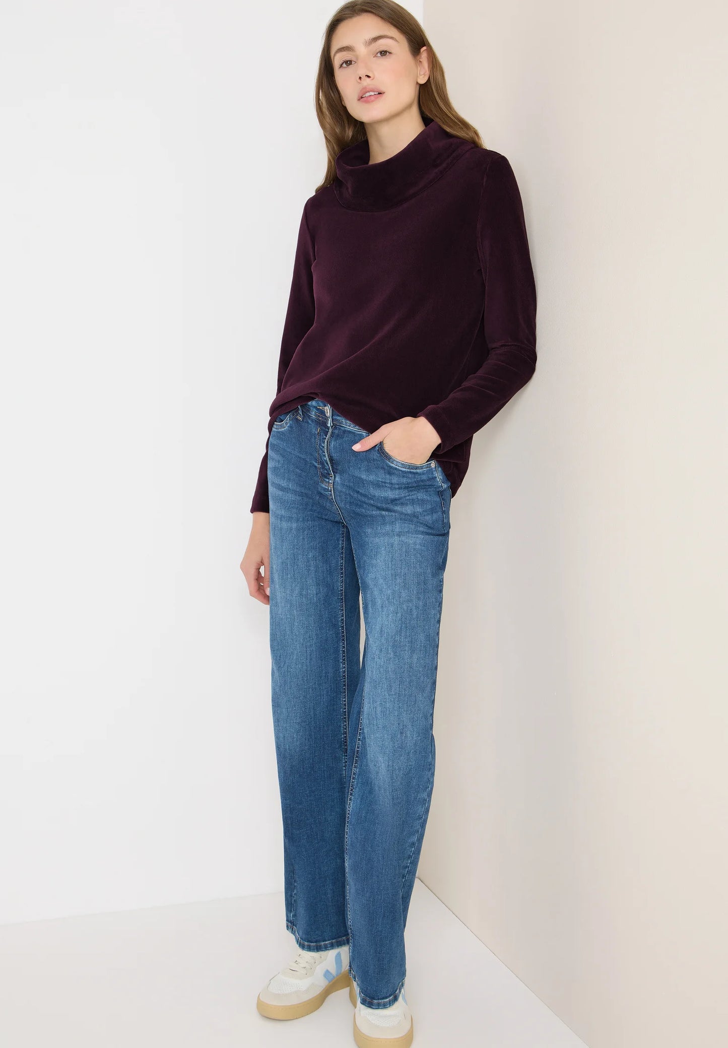 TOS Fine Cord Big Collar T-Shi