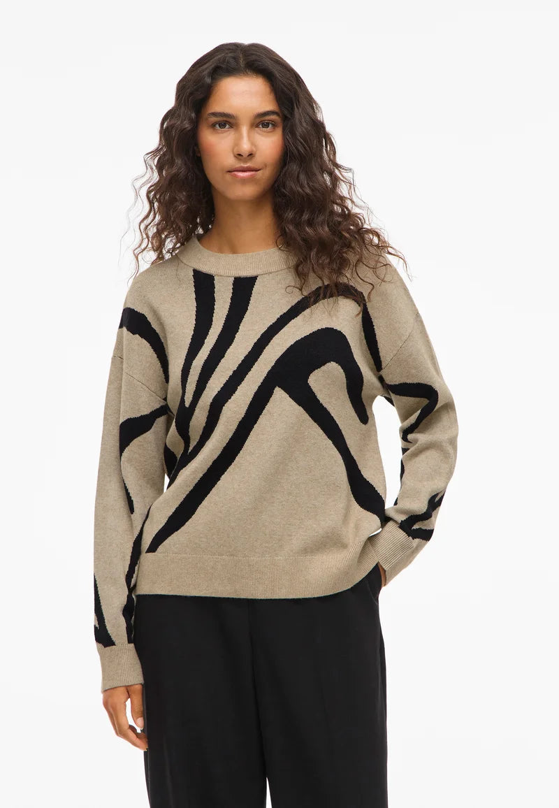 VITIF JACQUARD L/S KNIT TOP - NOOS