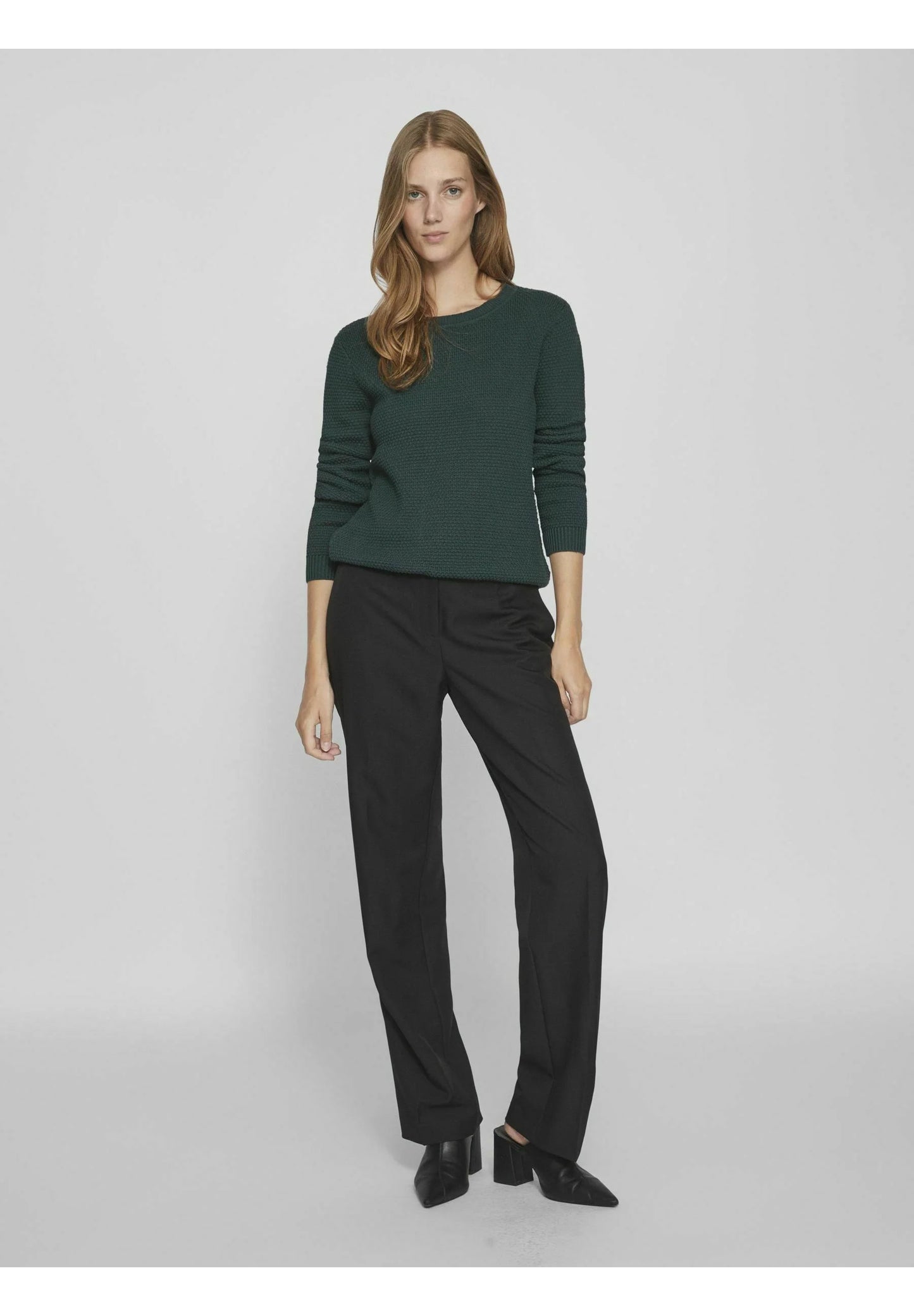 VIDALO O-NECK L/S KNIT TOP/SU - NOOS