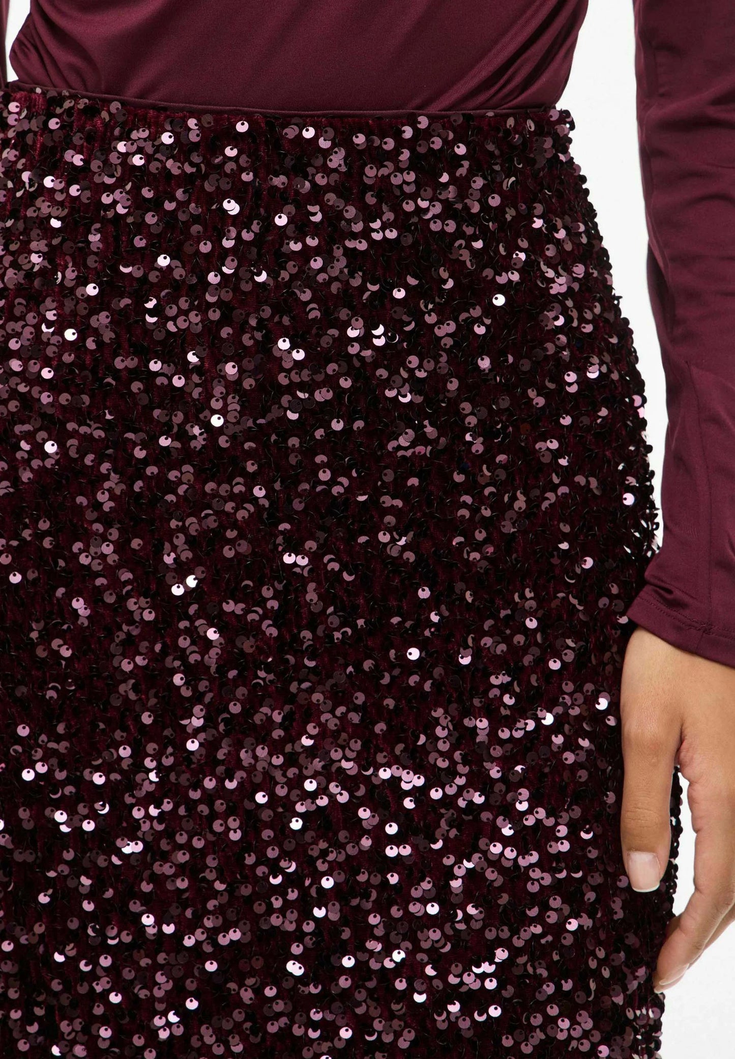 VIFAITH HW MIDI SEQUIN SKIRT/1