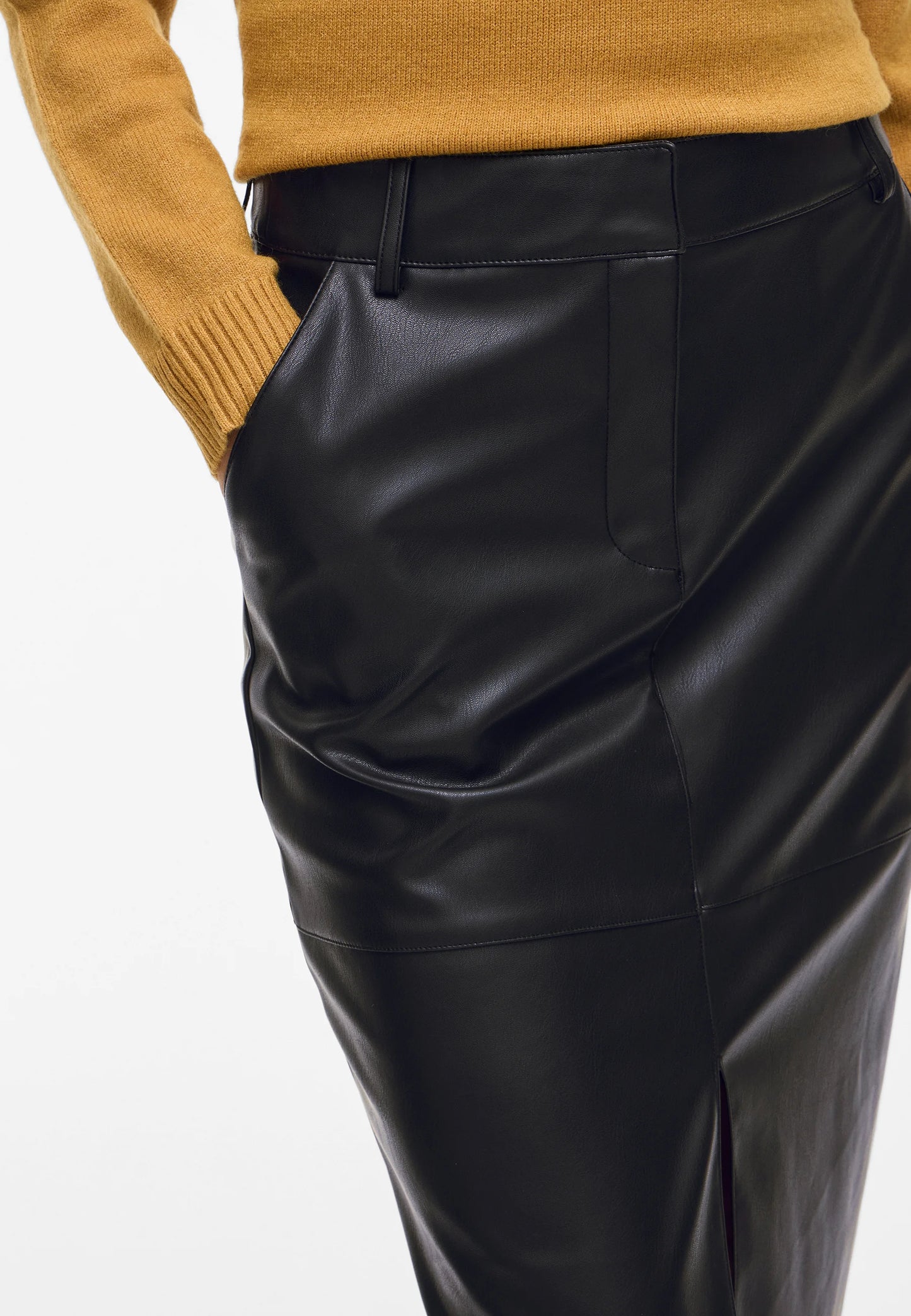 VIDAGMAR HW MIDI COATED SKIRT - NOOS