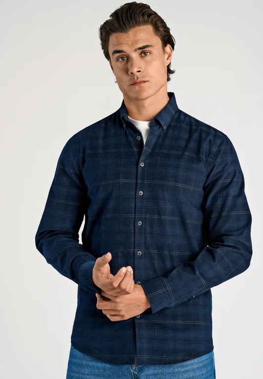 Checked corduroy shirt L/S