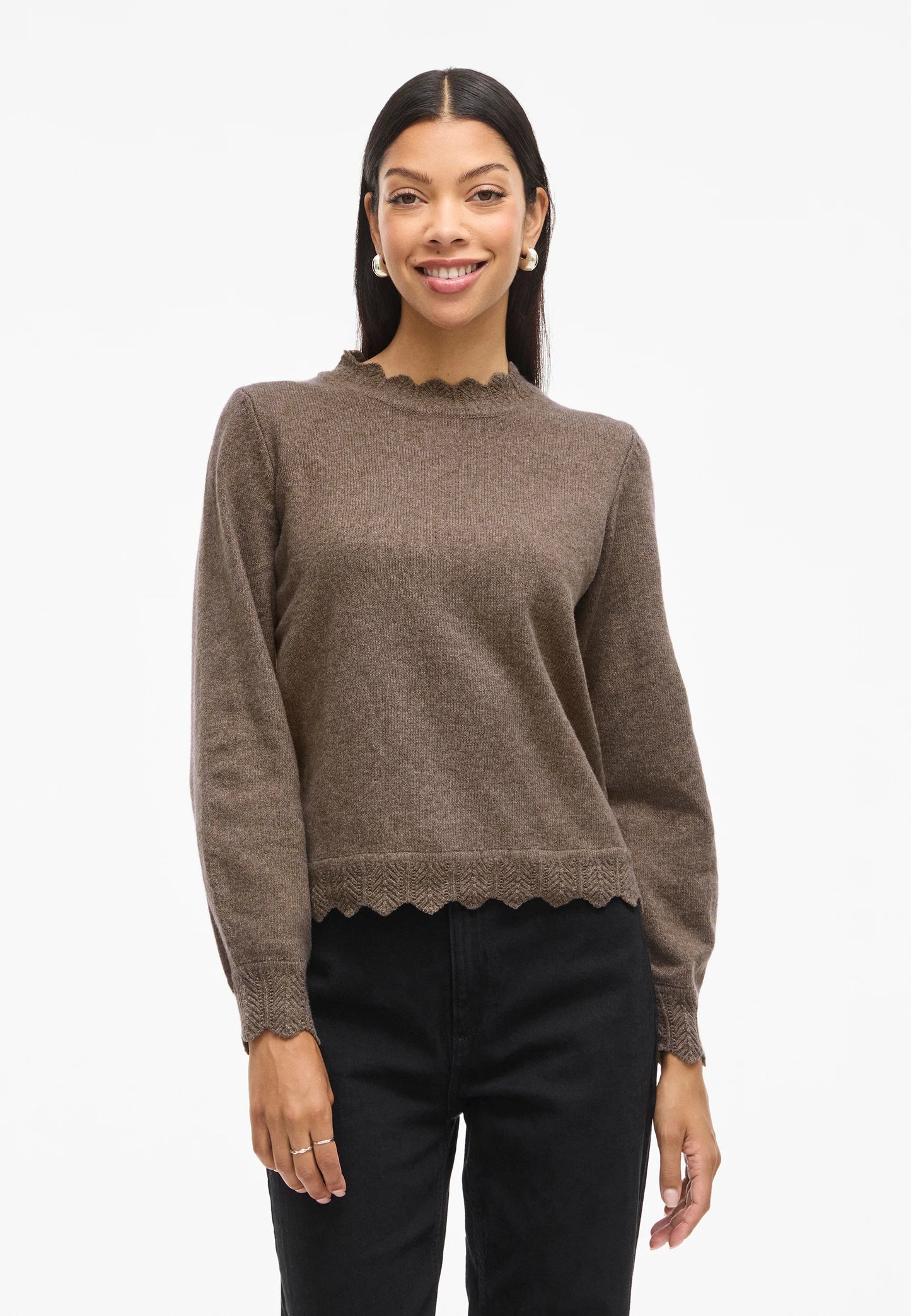 VINIKOLINA O-NECK L/S KNIT TOP - NOOS