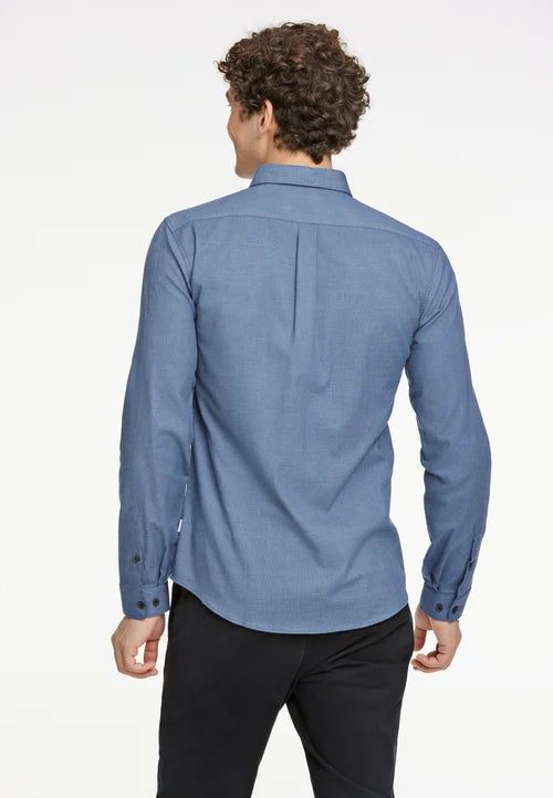 Mouliné stretch shirt L/S