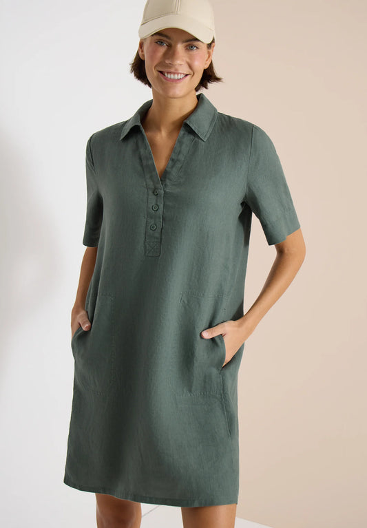 Linen Solid Dress