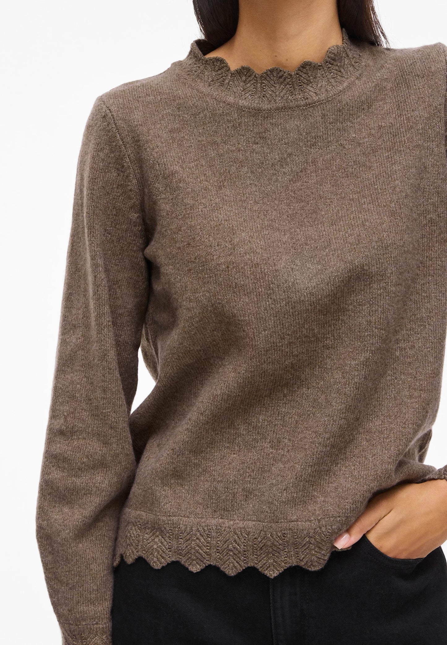VINIKOLINA O-NECK L/S KNIT TOP - NOOS