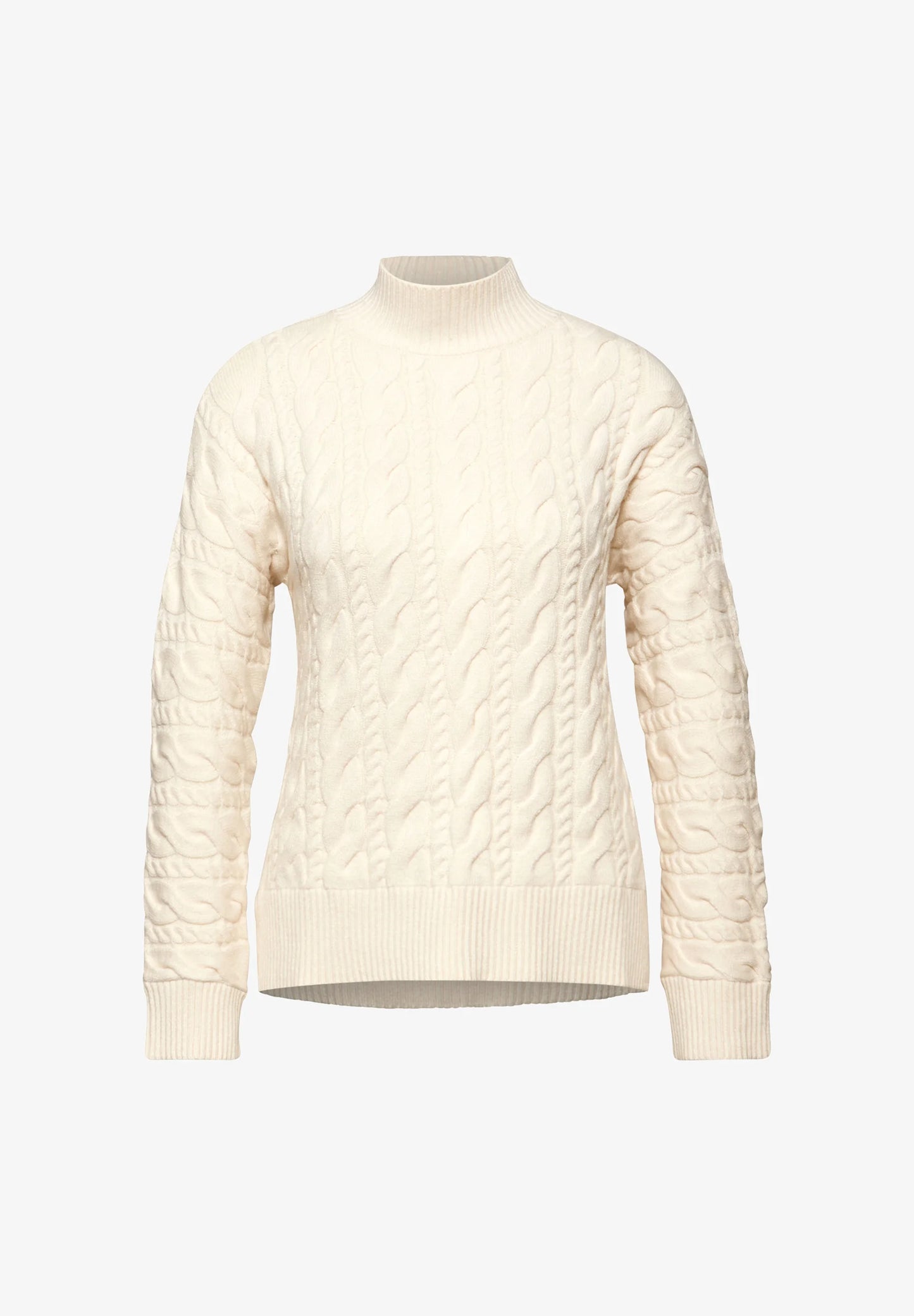 LTD QR_turtle neck cable sweat