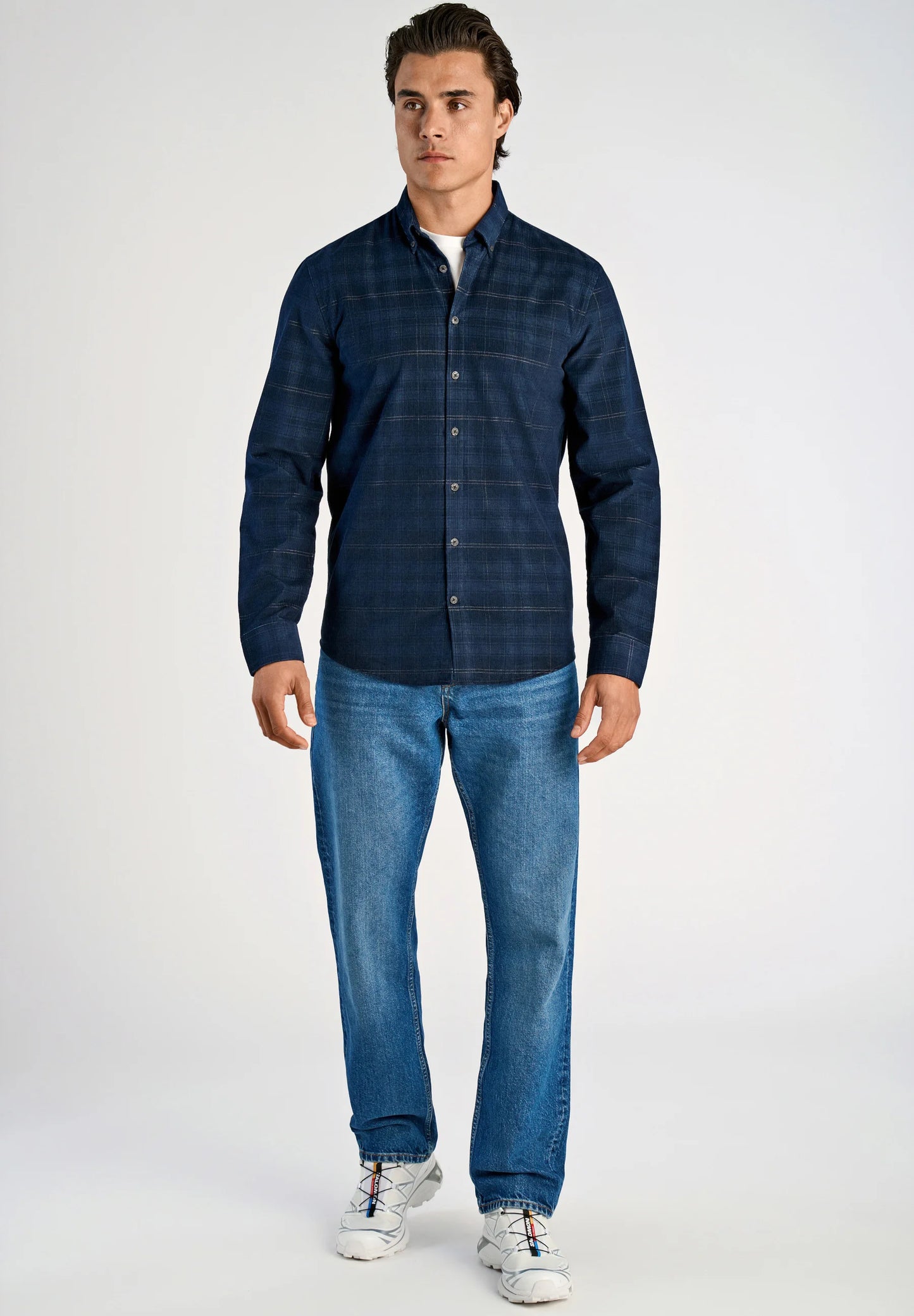 Checked corduroy shirt L/S