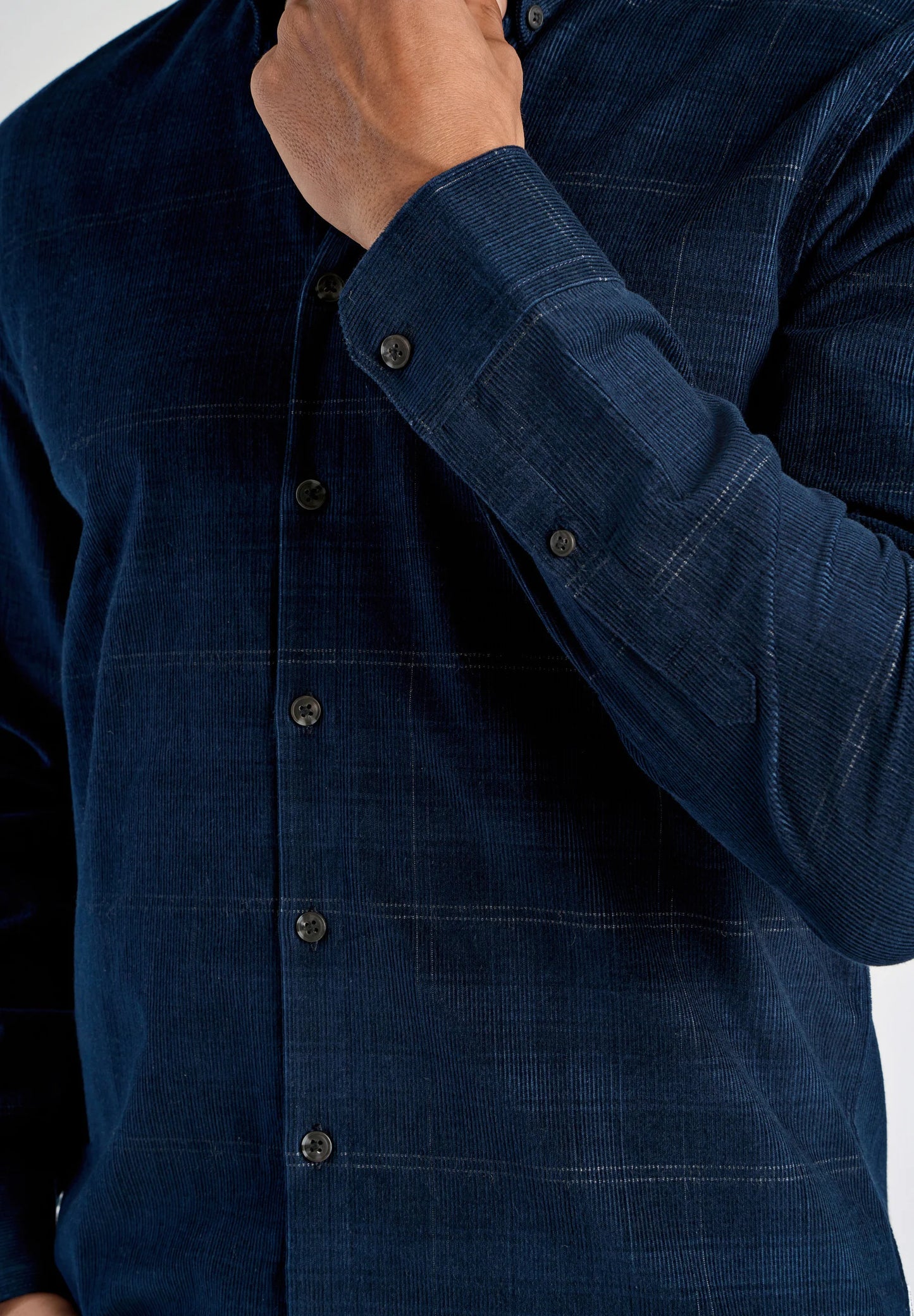 Checked corduroy shirt L/S