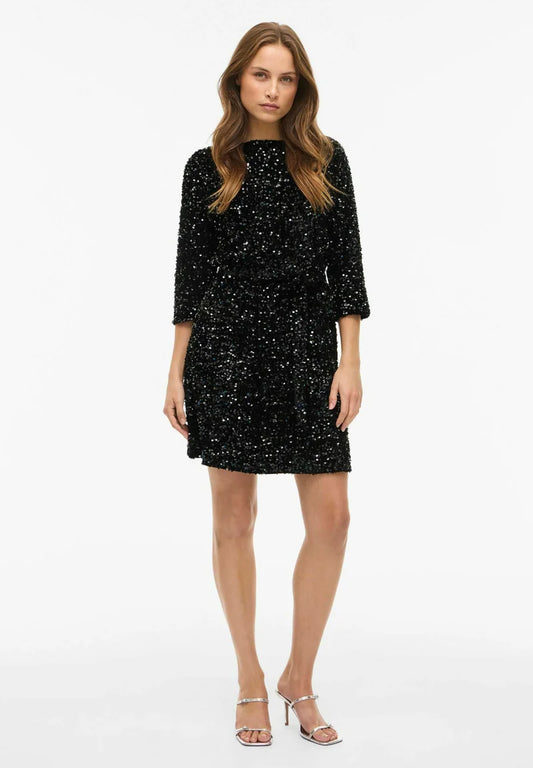 VIFAITH BOATNECK 3/4 DRESS/R