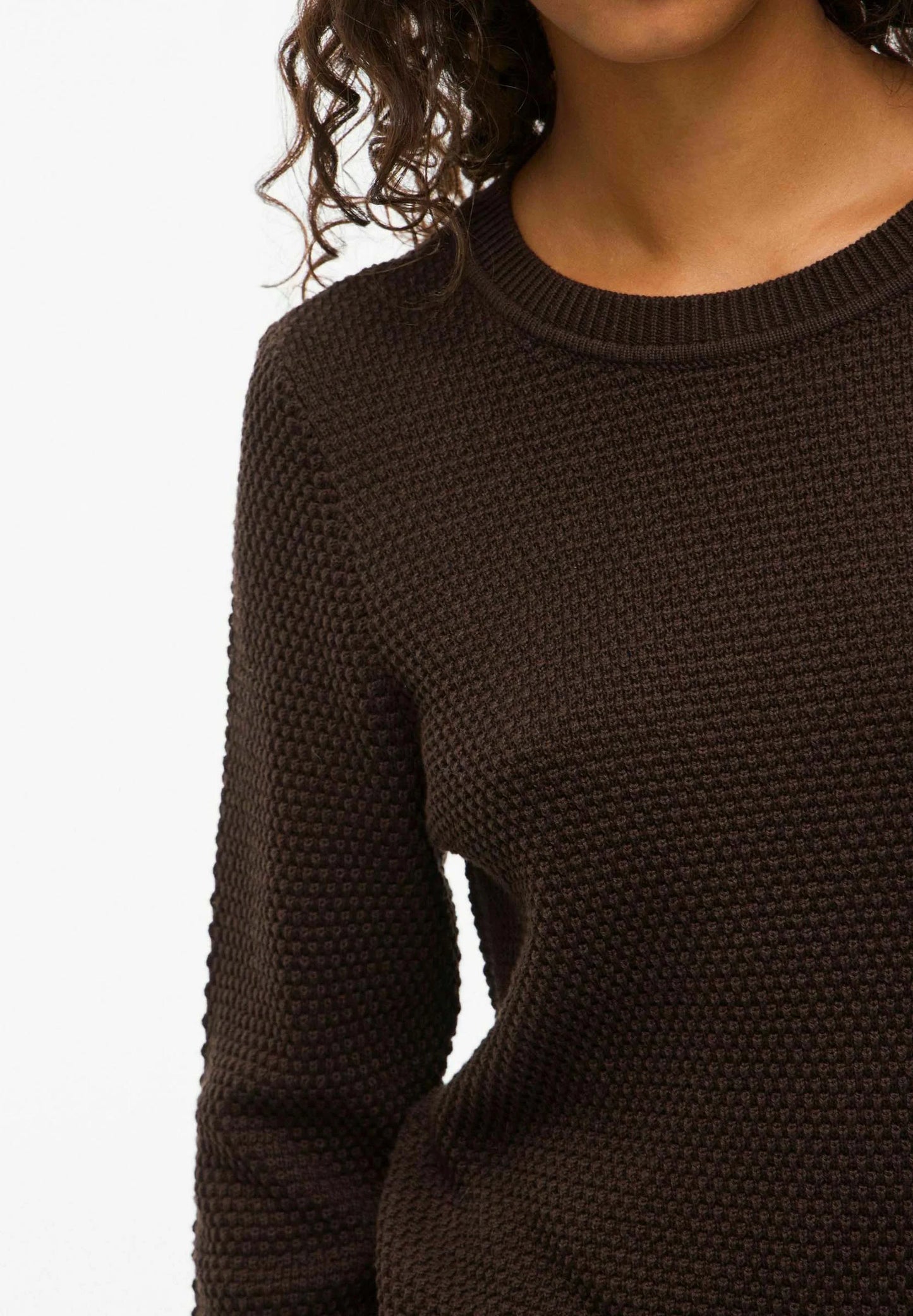 VIDALO O-NECK L/S KNIT TOP/SU - NOOS