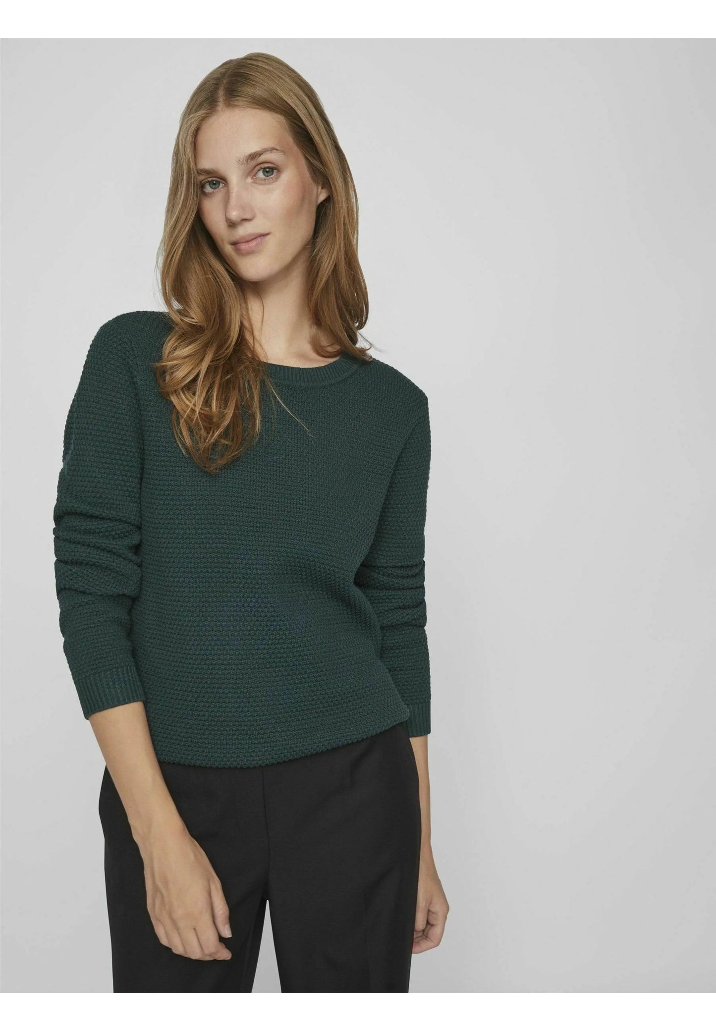 VIDALO O-NECK L/S KNIT TOP/SU - NOOS