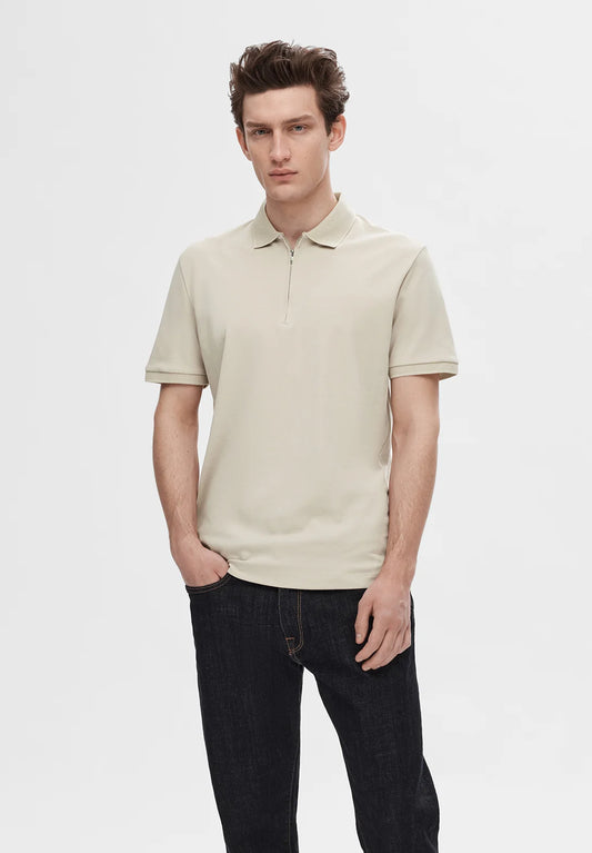 SLHFAVE ZIP SS POLO NOOS