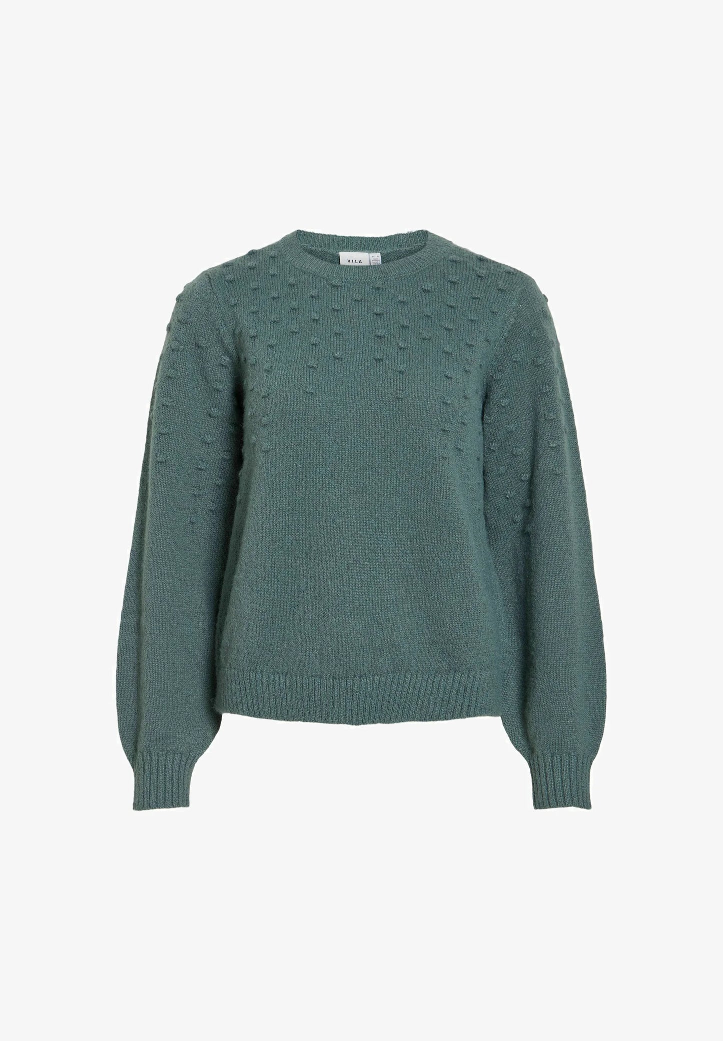 VITULI O-NECK L/S DOT KNIT TOP-NOOS