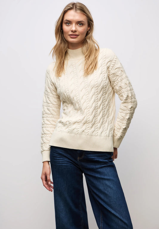 LTD QR_turtle neck cable sweat